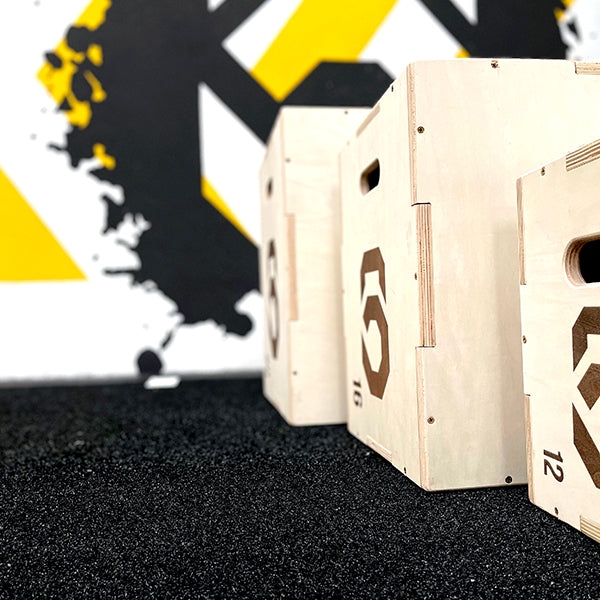 salto de agachamento para caixa